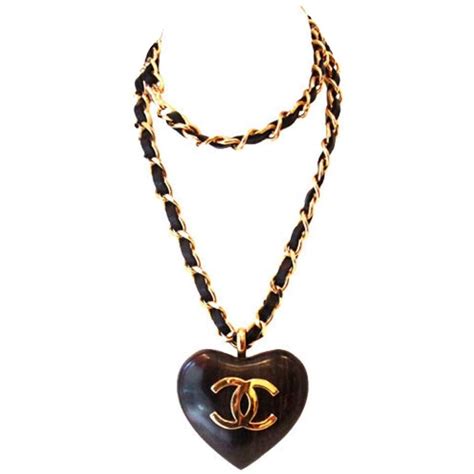 chanel love heart necklace|Chanel necklace sale.